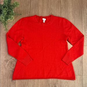 CREWCUTS 100% CASHMERE SWEATER SIZE 16 EUC RED